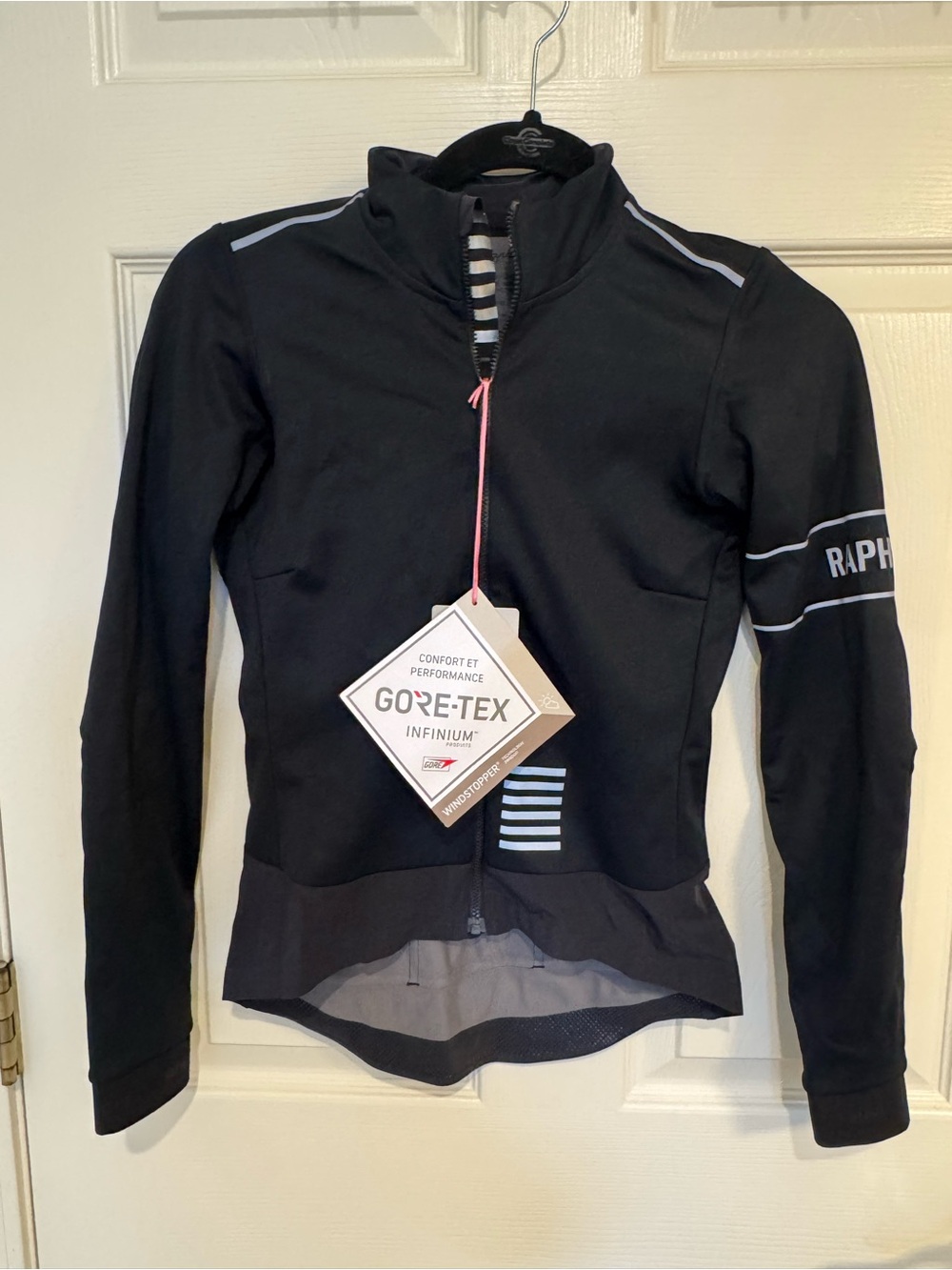 Rapha Black and White GORE-TEX Infinium Utility Cycling Jacket